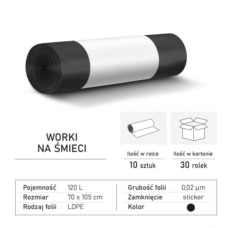 120L.LDPE Czarny