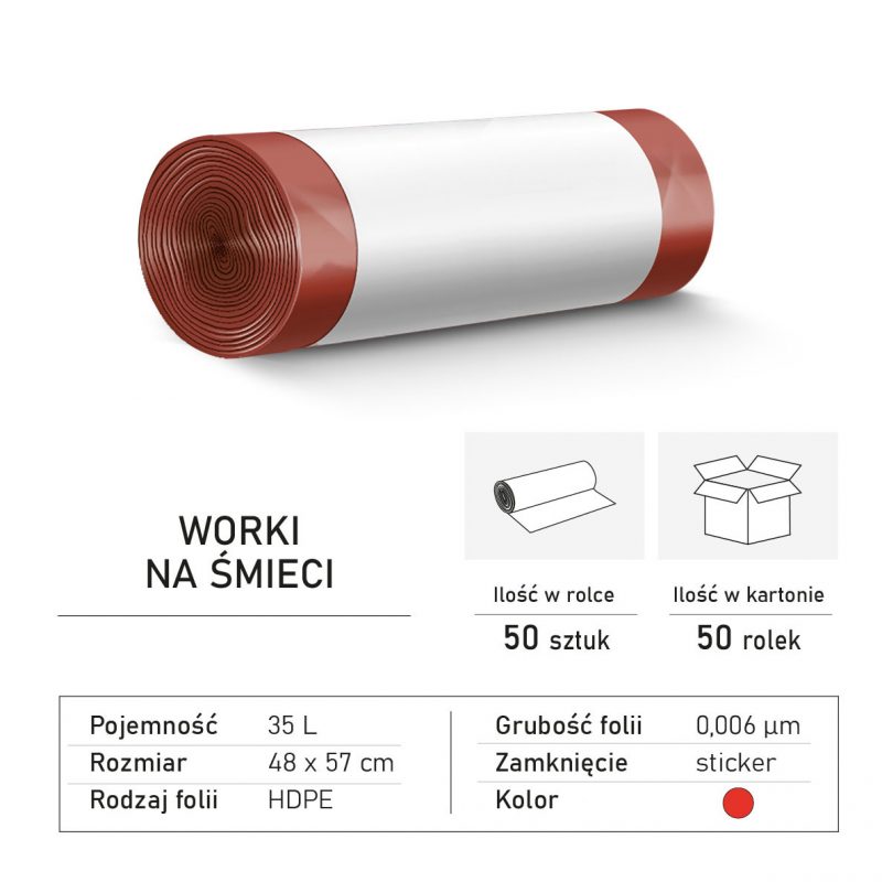 35L.HDPE Czerwony