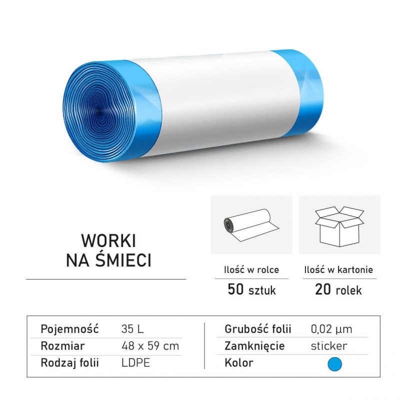 35L.LDPE Niebieski