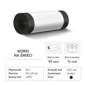 60L.LDPE Czarny
